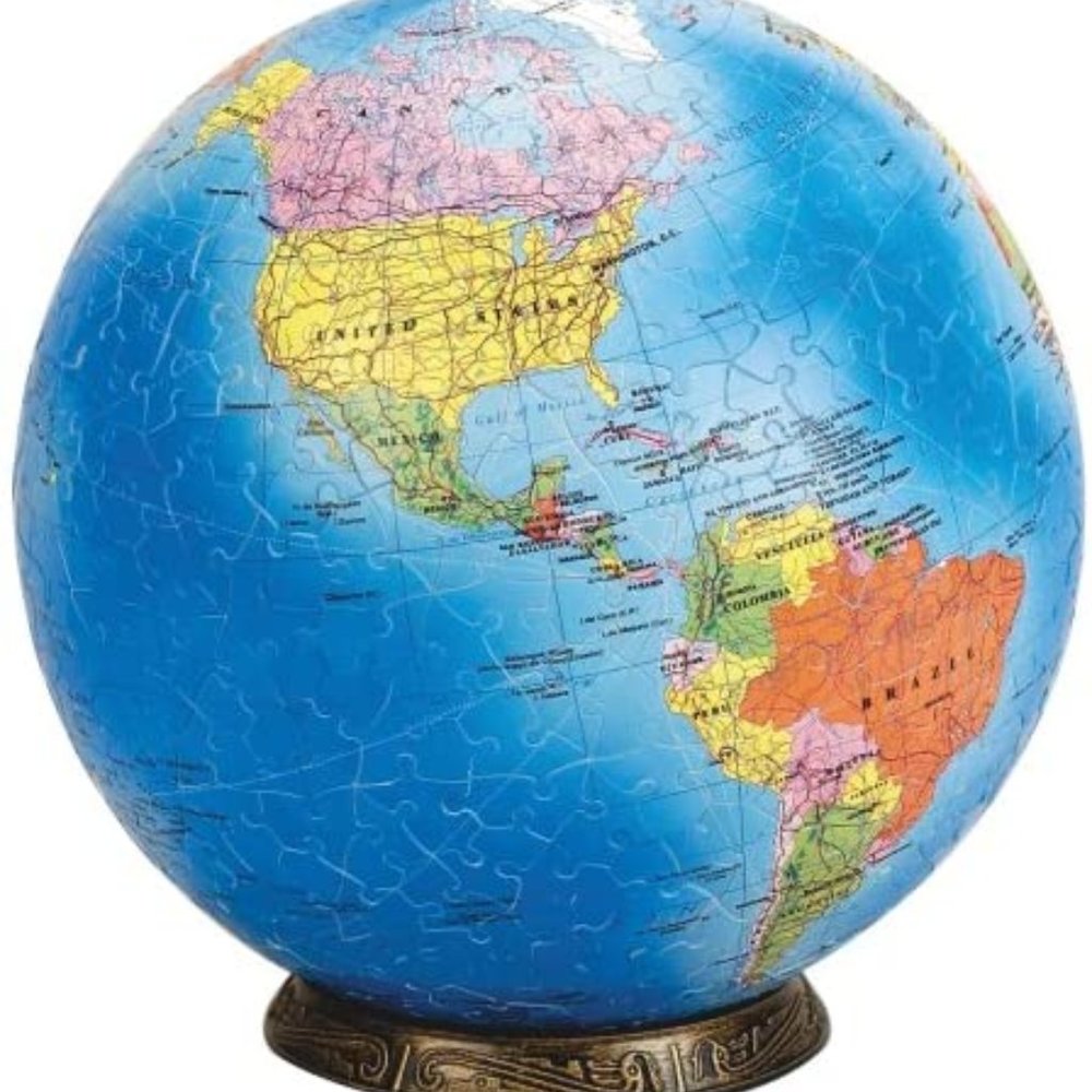 Esphera 360 9" Round 540 Pieces World Globe 3D Plastic Spherical Puzzle Unsealed